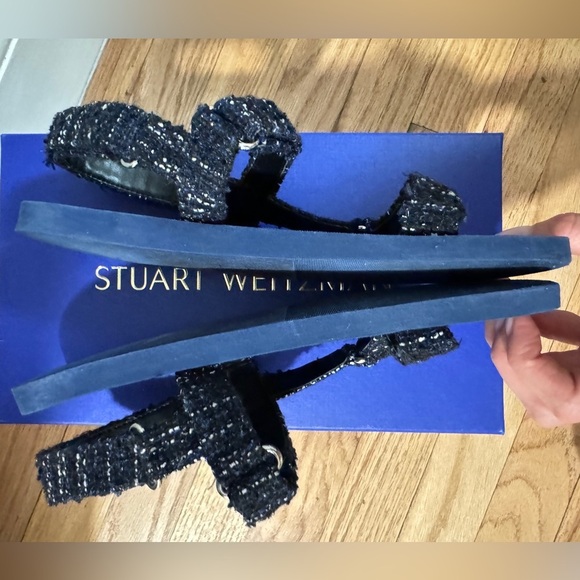STUART WEITZMAN Vail Sport Fae-Fall Tweed Sandals in size 7.5 - Picture 7 of 10